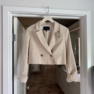 Linen Cropped Blazer